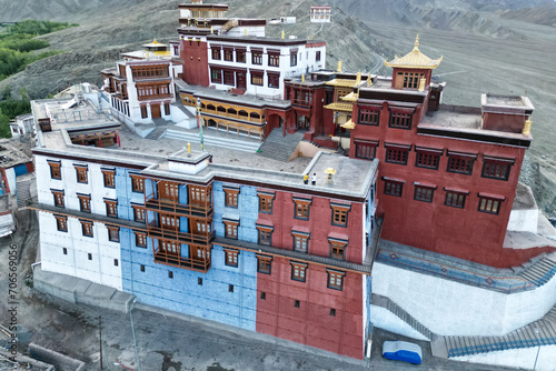 Matho Monastery, Buddhist monasteries, view from drone, Ladakh, Small Tibet