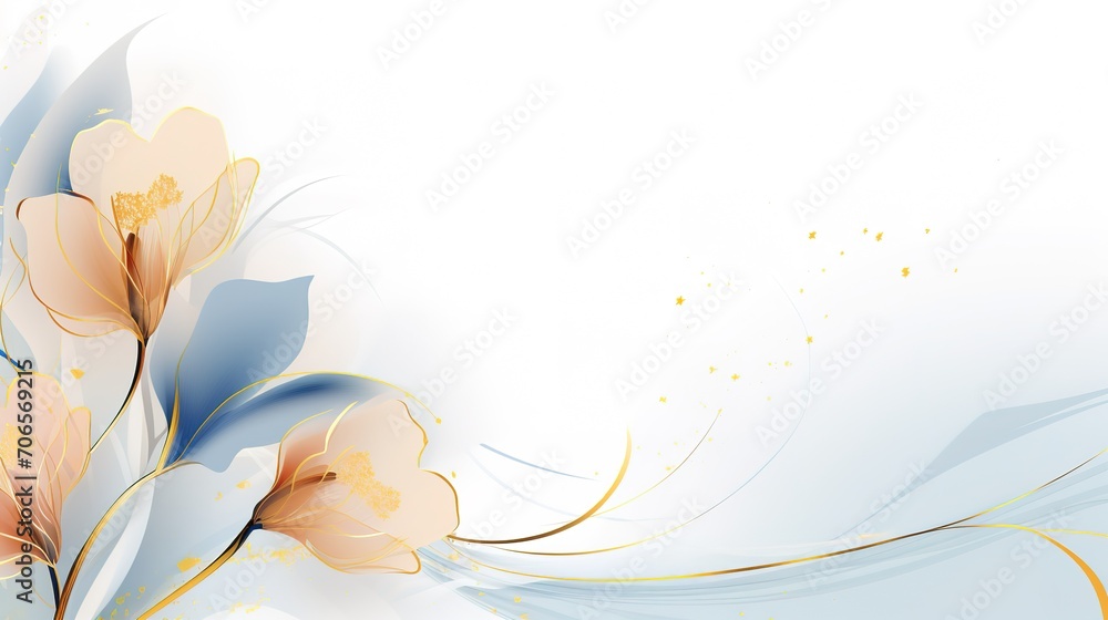Abstract art background image. Luxury minimal style wallpaper with botanical flowers and leaves, organic shapes. Minimal Design for text, wedding card background, frame, cover. Generative Ai Abstract art background image. Luxury minimal style wallpaper with botanical flowers and leaves, organic shapes. Minimal Design for text, wedding card background, frame, cover. Generative Ai
