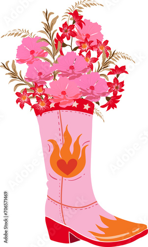 Howdy Cow girl Boot Element