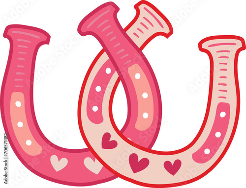 Howdy Cow girl Horse shoe Element