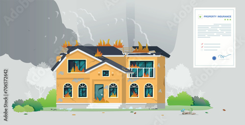 The house that burned down had a contract from the insurance company.
