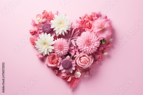  a heart shaped frame with flowers and roses © Sabina Gahramanova