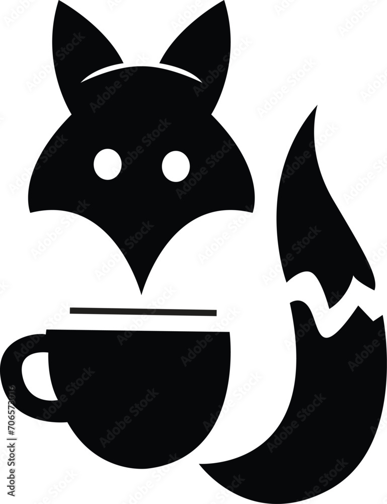 A fox coffee shop logo A fox coffee shop logo
