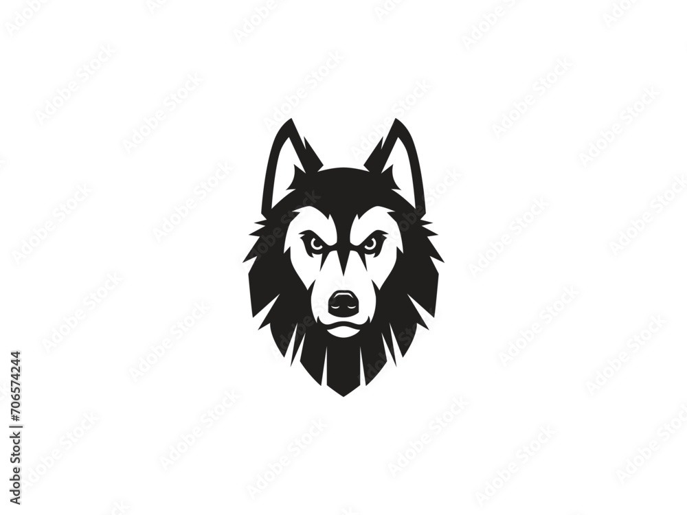 wolf head logo vector icon illustration, logo template wolf head logo vector icon illustration, logo template