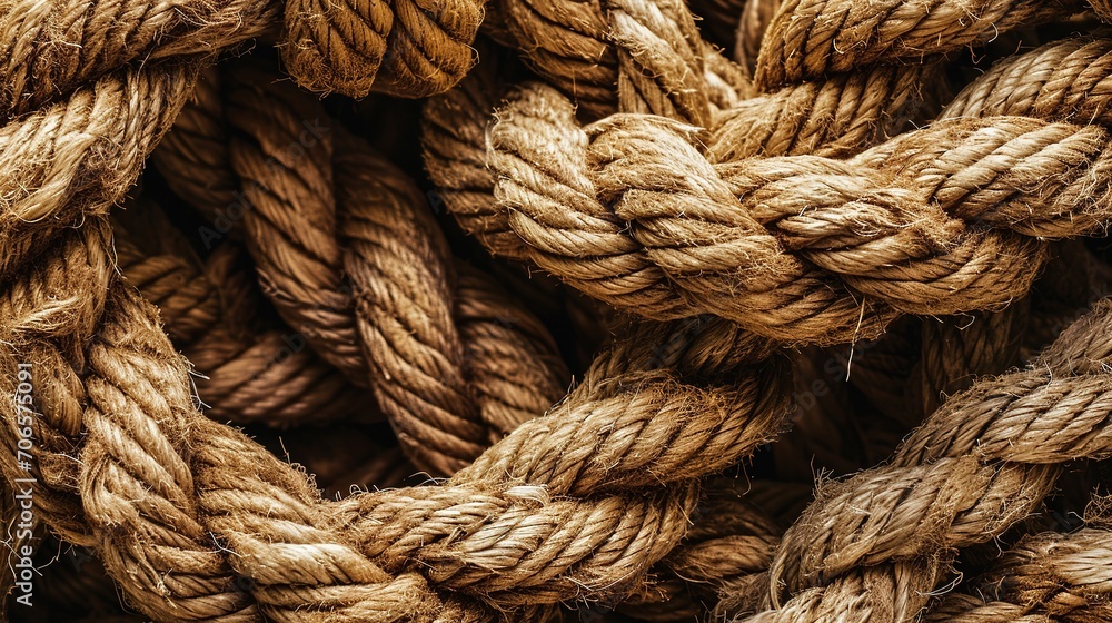 interweaving of brown ropes, background, texture of laces, surface of the material interweaving of brown ropes, background, texture of laces, surface of the material