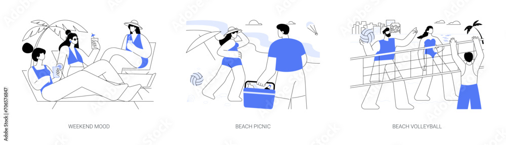 Urban beach isolated cartoon vector illustrations se Urban beach isolated cartoon vector illustrations se