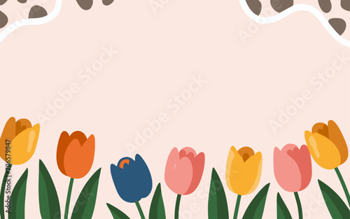 Floral abstract background poster. Good for fashion fabrics, postcards, email header, wallpaper, banner, events, covers, advertising, and more. Valentine's day, women's day, mother's day background.