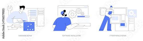 System administration isolated cartoon vector illustrations se