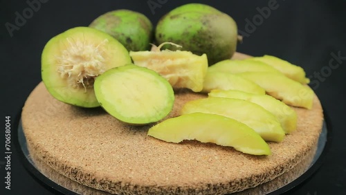Kedondong or ambarella is a tropical tree,this fruit commonly used as salad fruit or rujak. Rotary display