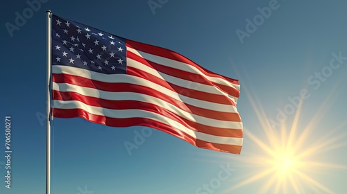 American Flag Display of Pride