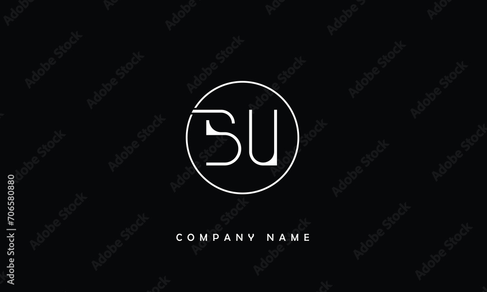 BU, UB, B, U Abstract Letters Logo Monogram BU, UB, B, U Abstract Letters Logo Monogram