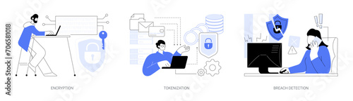 Data privacy isolated cartoon vector illustrations se