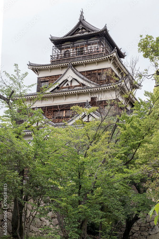 Himeji Castle in Japan.
Immense castle seen with a monumental perspective. Himeji Castle in Japan.
Immense castle seen with a monumental perspective.