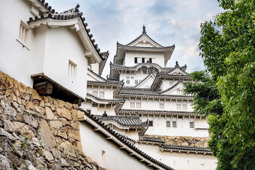 Himeji Castle in Japan.
Immense castle seen with a monumental perspective. Himeji Castle in Japan.
Immense castle seen with a monumental perspective.