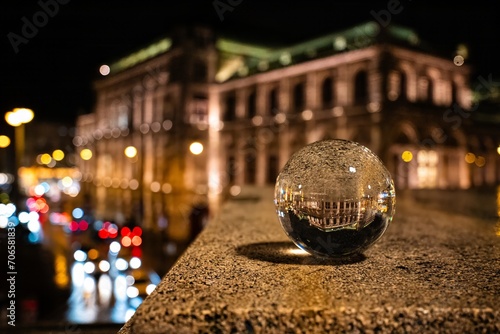 The Staatsoper in Vienna through the lens ball photo