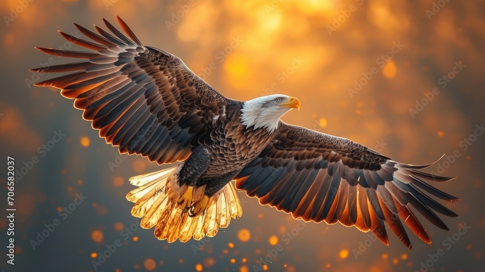 Naklejka premium Bald Eagle Pride Wallpaper