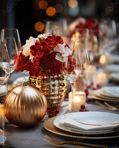 christmas table setting