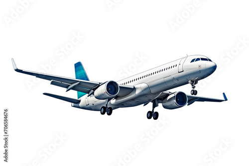 Airplane Flying Isolated on transparent background, PNG file