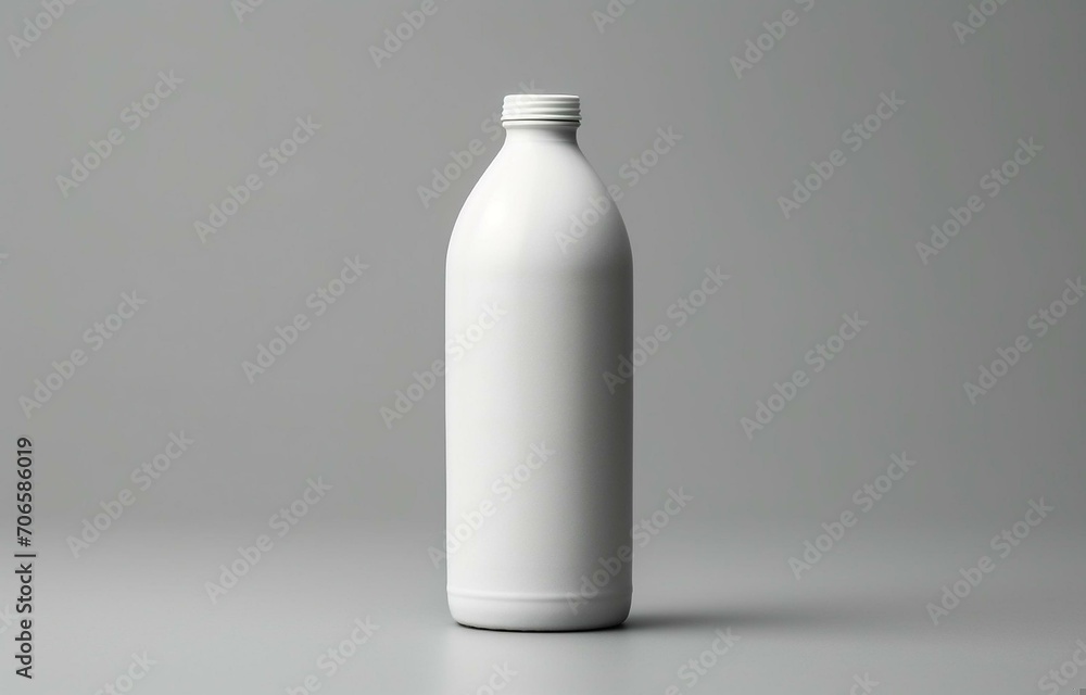 Minimalistic Presentation of a White Blank Bottle Minimalistic Presentation of a White Blank Bottle