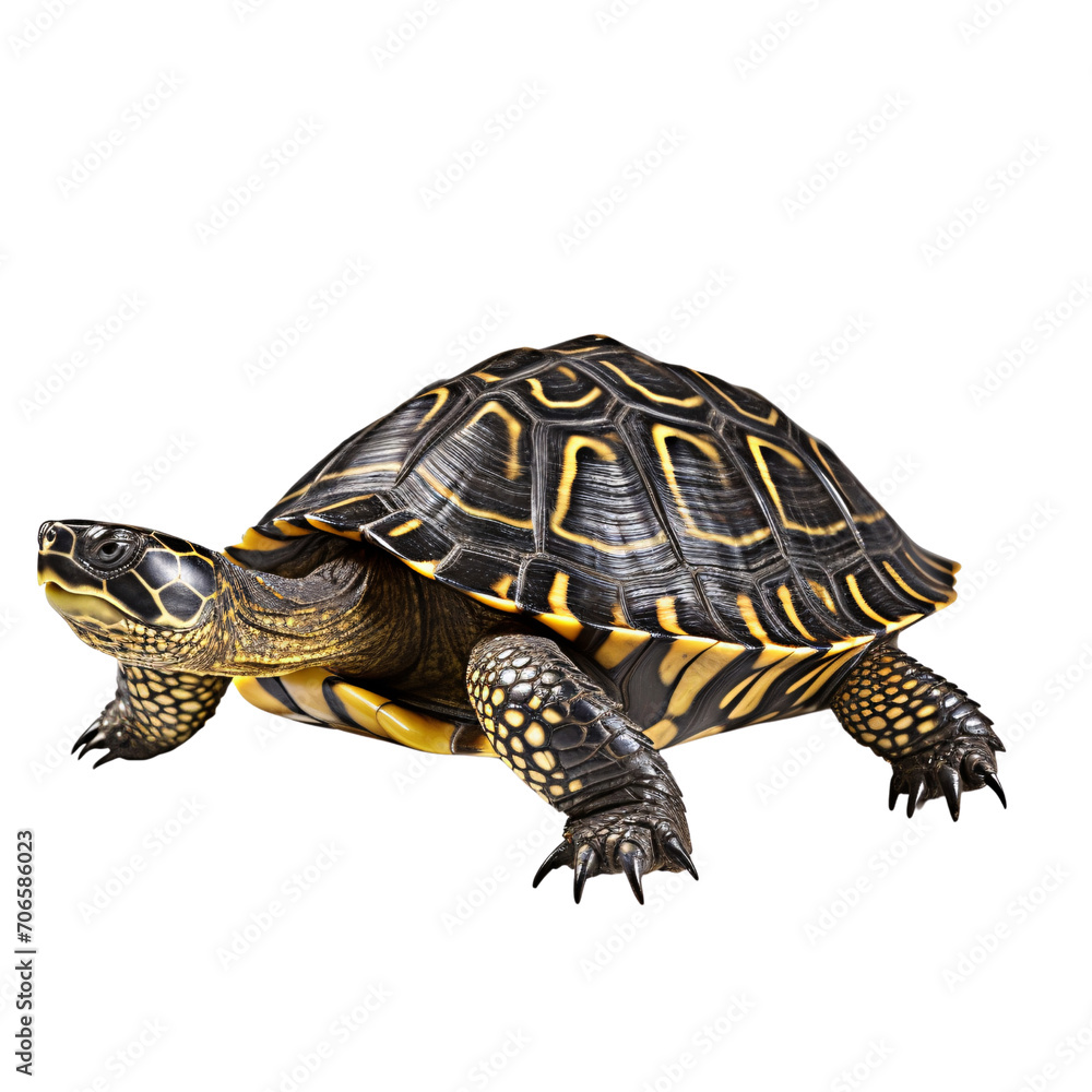 Fototapeta premium Turtle Isolated on Transparent Background, PNG