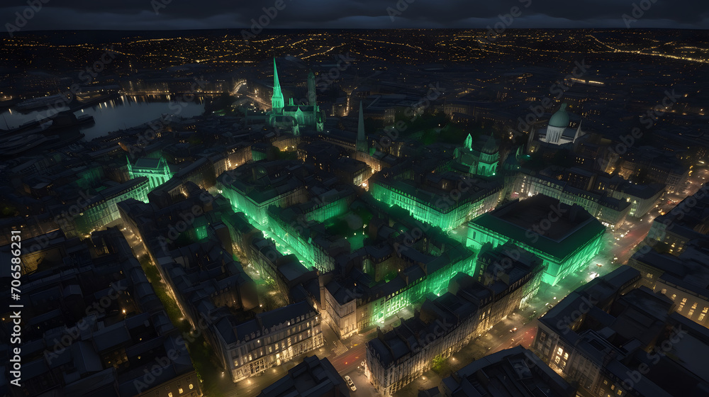 Emerald Twilight: Saint Patrick's Day in the City AI-Generative Emerald Twilight: Saint Patrick's Day in the City AI-Generative