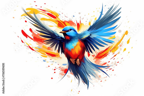 Toucan Hummin bird Penguin narrow Falcon Swan Heron Woodpecker Seagull Blue Jay Cardinal Peacock Vulture Albatross Kiwi Kingfisher Canary Wren Magpie Osprey feather JPG background generative ai