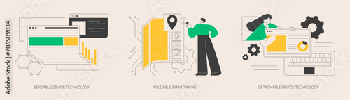 Next-generation electronics abstract concept vector illustrations.