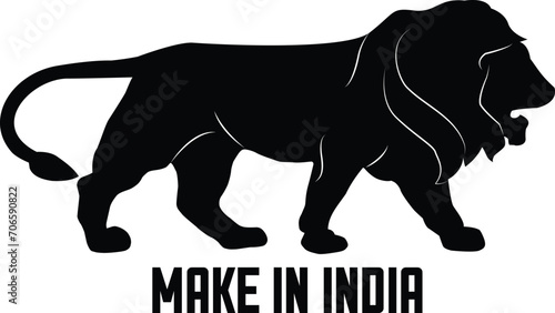 Make in India Vector icon | Make in India lion symbol | lion symbol