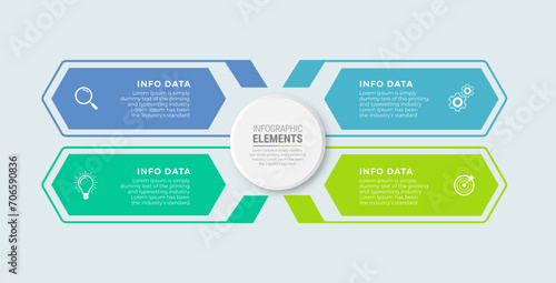 Modern infographic design icons 4 options or steps