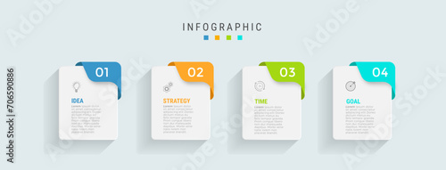 Modern infographic design icons 4 options or steps