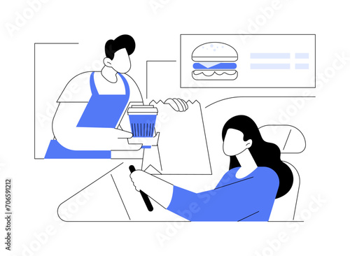 Getting order isolated cartoon vector illustrations.