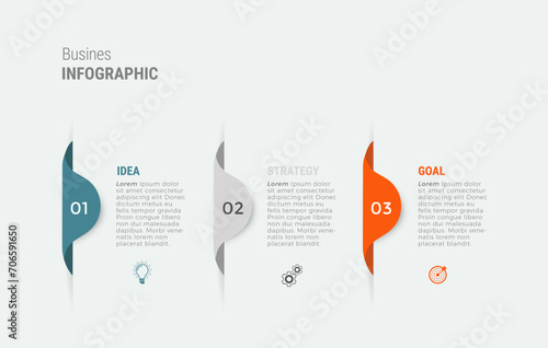 Modern infographic design icons 3 options or steps
