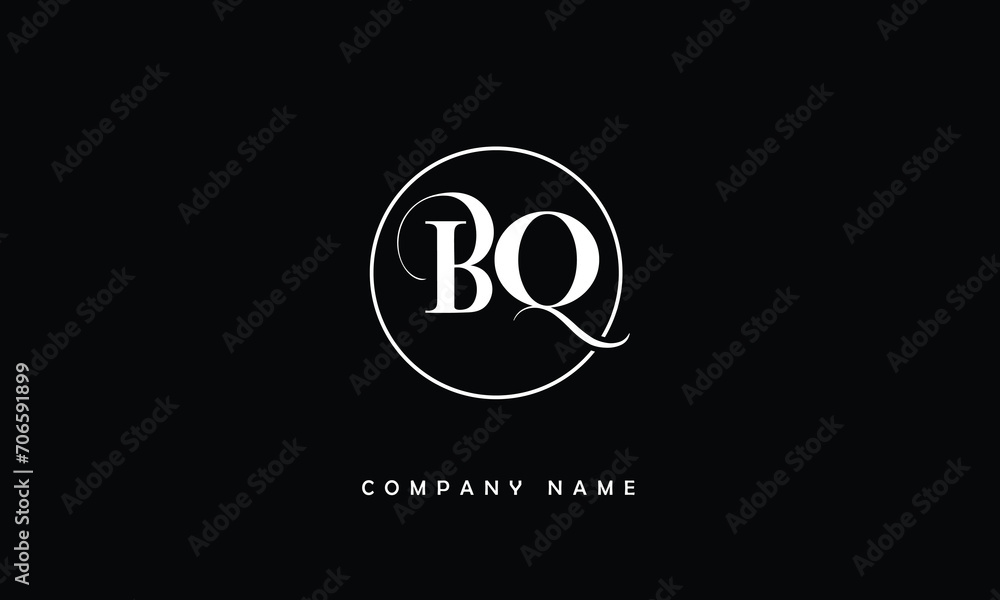 BQ, QB, B, Q Abstract Letters Logo Monogram BQ, QB, B, Q Abstract Letters Logo Monogram