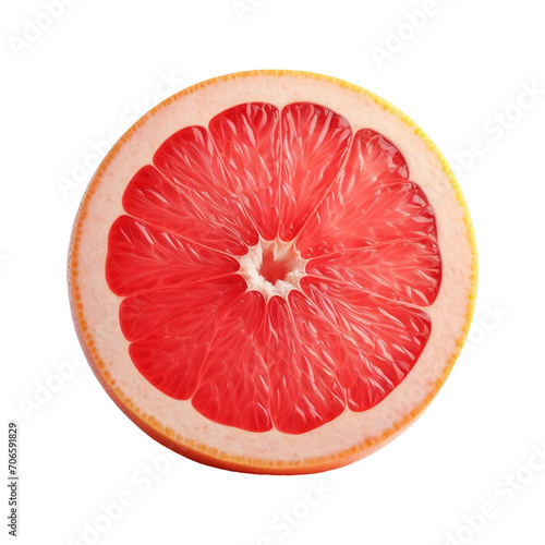 Grapefruit isolated sliced on transparent background Ai generative.