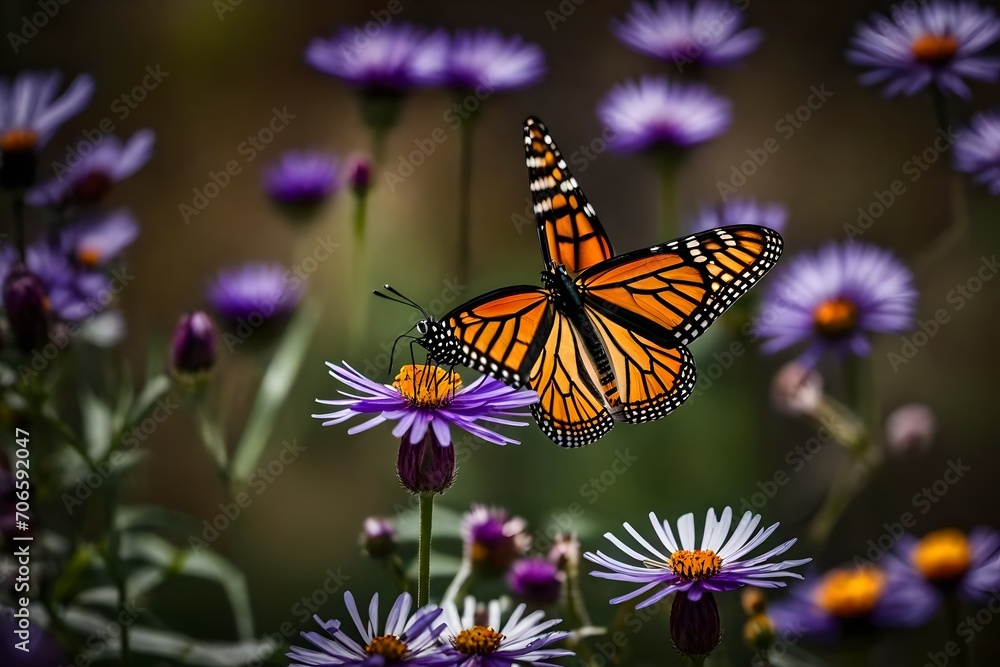 Obraz premium butterfly on flower