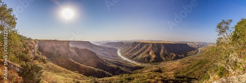 Foto Panoramic picture of the lower part of the Blyde river canyon in South Africa in