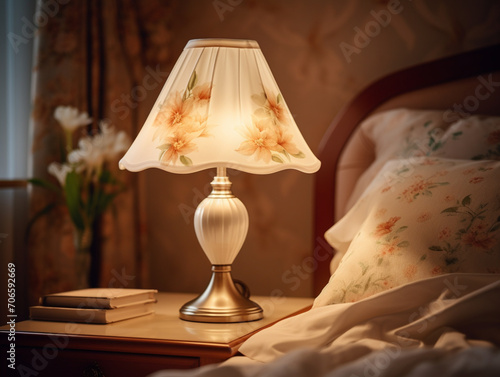 bedside lamp in the bedroom