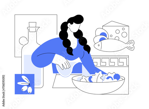 Mediterranean diet isolated cartoon vector illustrations.