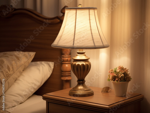 bedside lamp in the bedroom