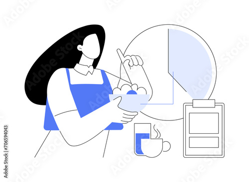 Intermittent fasting isolated cartoon vector illustrations.