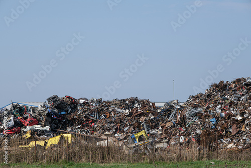large waste recycling station panorama