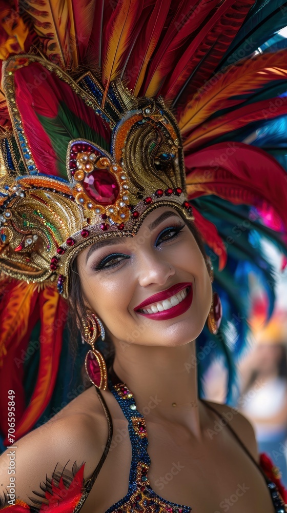 Sensual attractive woman carnival participant in Rio