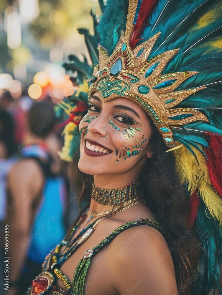 Sensual attractive woman carnival participant in Rio Sensual attractive woman carnival participant in Rio
