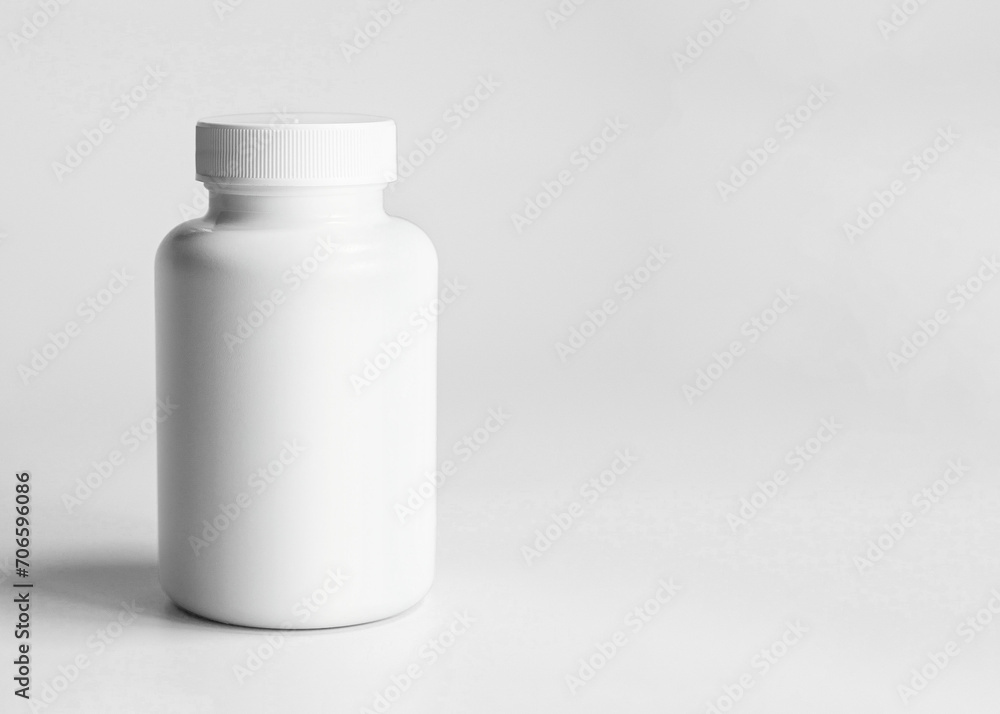 3D illustration. Pills jar isolated. 3D illustration. Pills jar isolated.