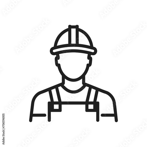 Labourer icon. Monochrome simple sign from construction instruments collection. Labourer icon for logo, templates, web design and infographics.
