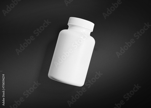 3D illustration. Pills jar isolated.