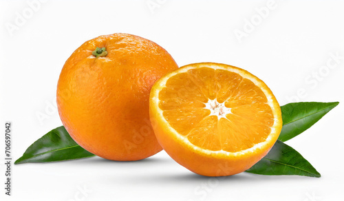 orange fruit isolated on white background