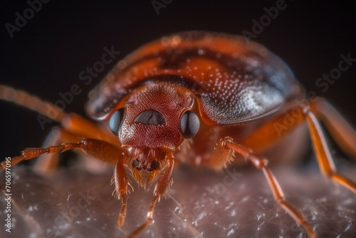 Close up image of a bedbug. Generative AI © Ismael