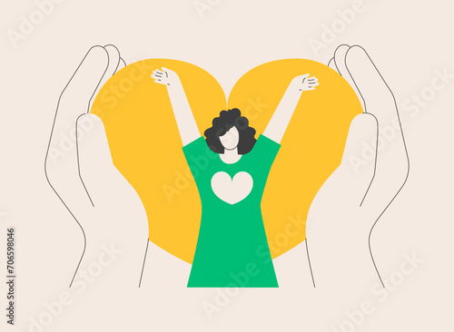 Self-concept abstract concept vector illustration.