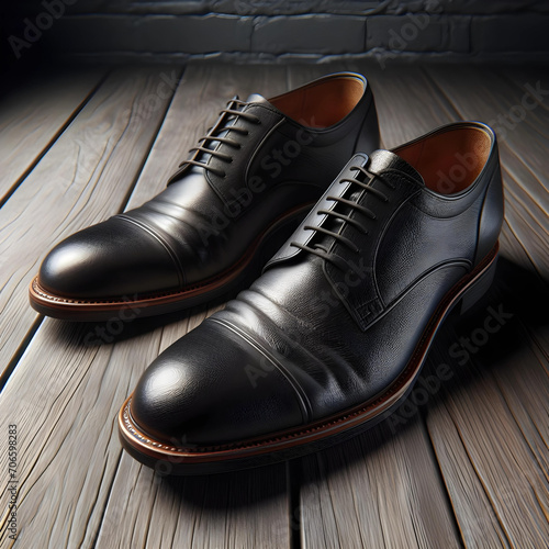 Elegant Black Leather Shoes © Tanvir